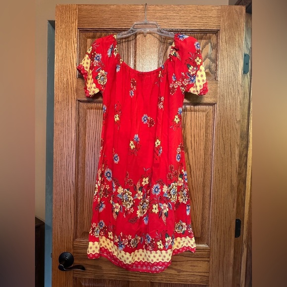 Shein Curve red floral dress NWOT - Picture 2 of 3
